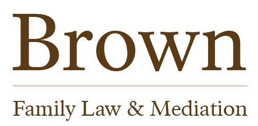 brown family law logo branding